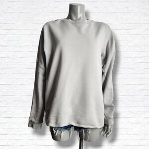 Lululemon Light Grey French Terry Oversized Long Sleeve Crew Mens Size XL